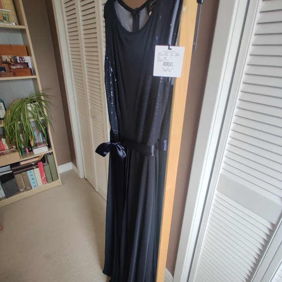 Frank Lyman luxury navy jumpsuit from Melanie Lyne size 12 - Picture 3 of 6